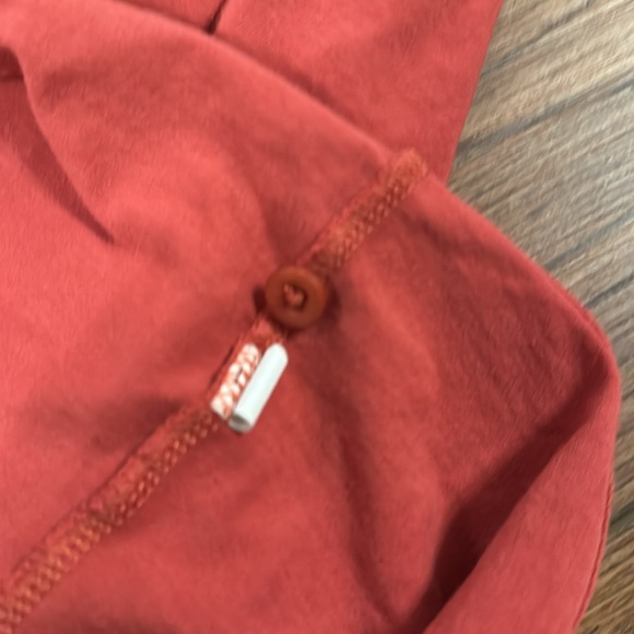 DULUTH TRADING COMPANY/ red half button down shirt - Picture 5 of 5